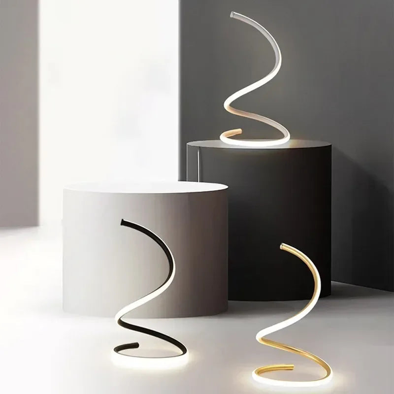 LED bordlampe med fleksibel arm – moderne sort design