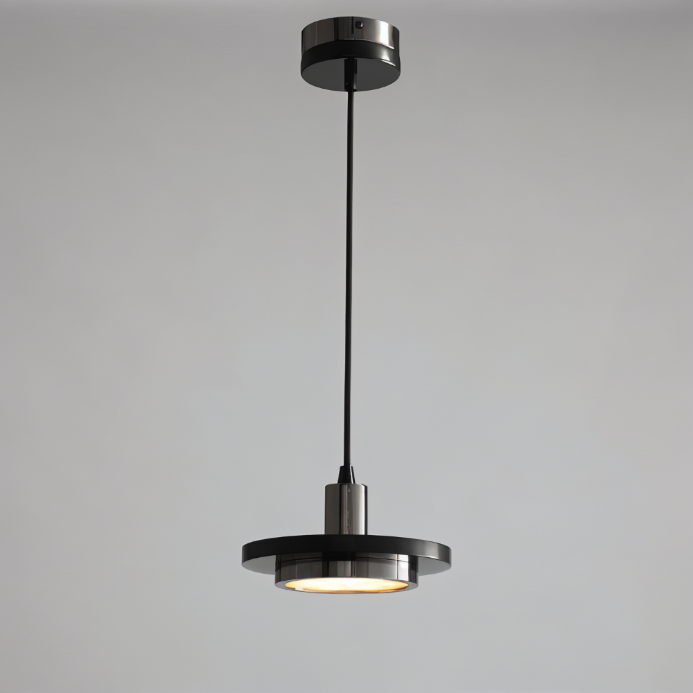 Moderne metal loftlampe med dobbelt design til spisebord