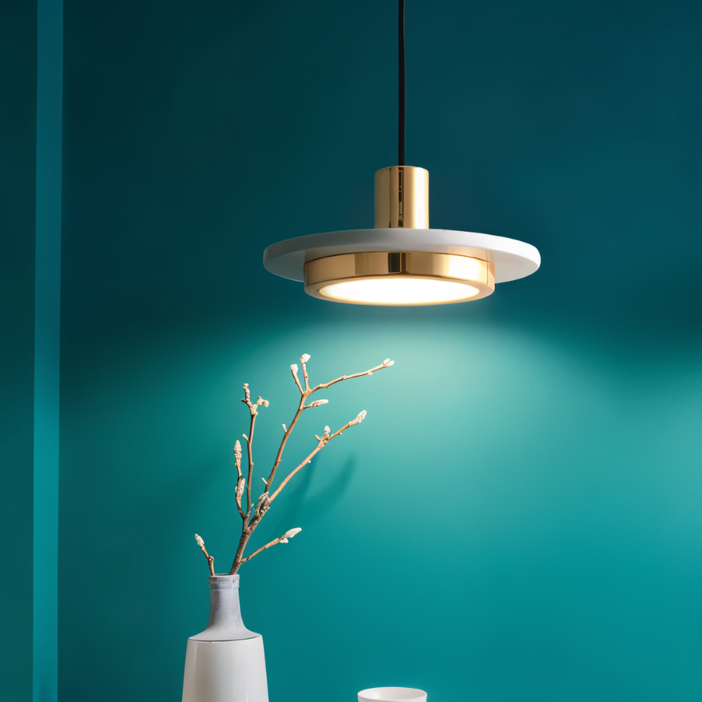 Moderne metal loftlampe med dobbelt design til spisebord