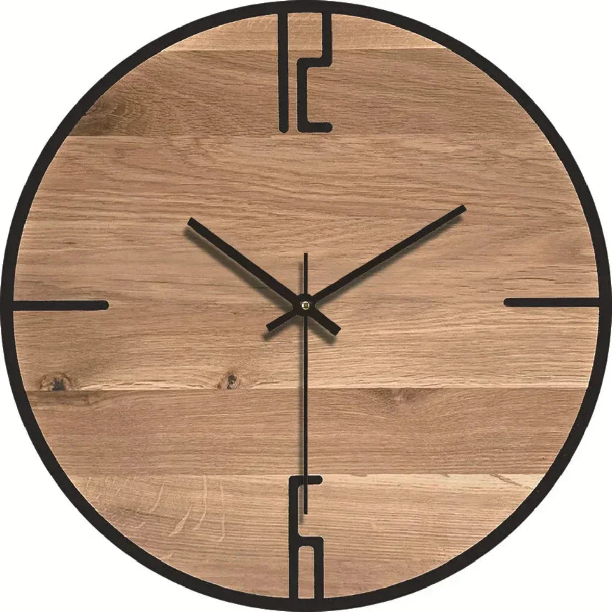 Silencio Wood – Lydløs Vægur i Moderne Design med Træeffekt