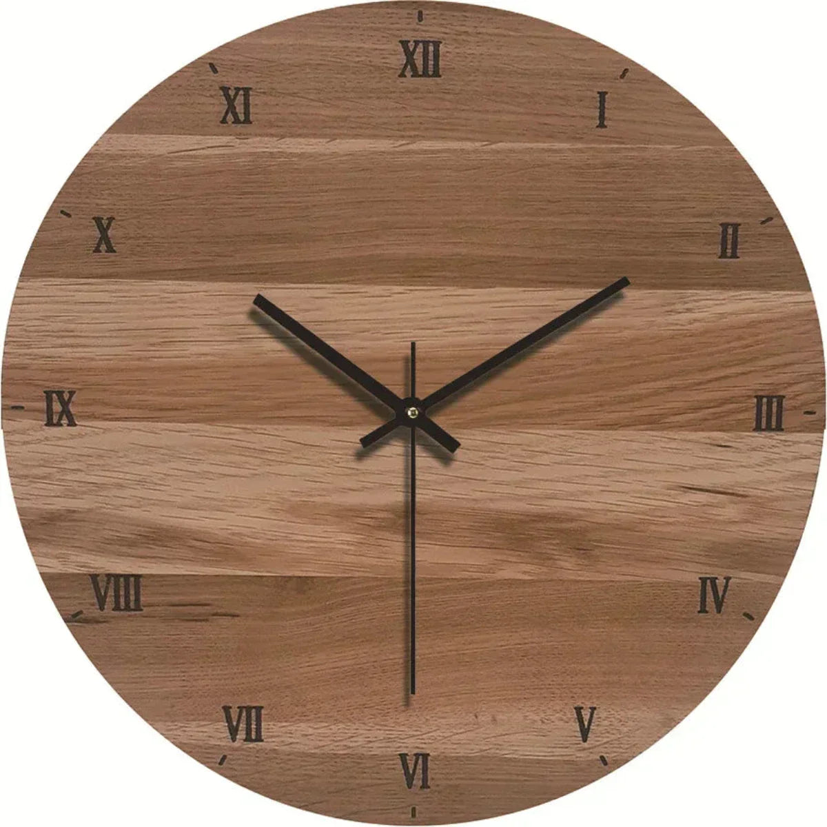 Silencio Wood – Lydløs Vægur i Moderne Design med Træeffekt