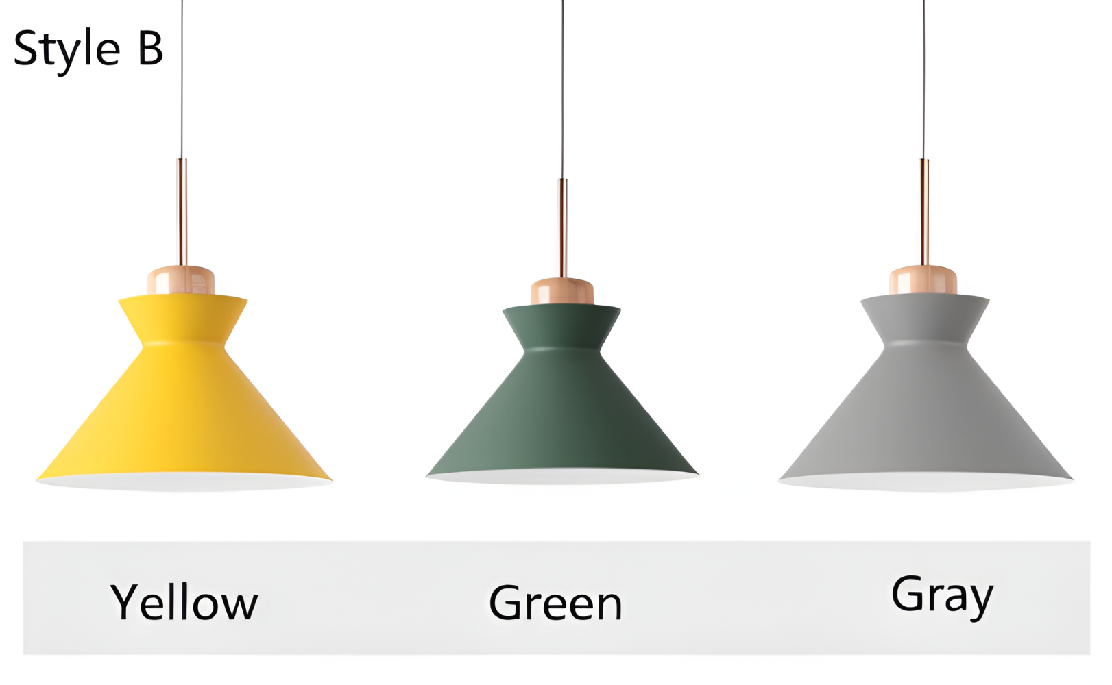Farverig pendellampe i macaron design – moderne kuppelformet lampe