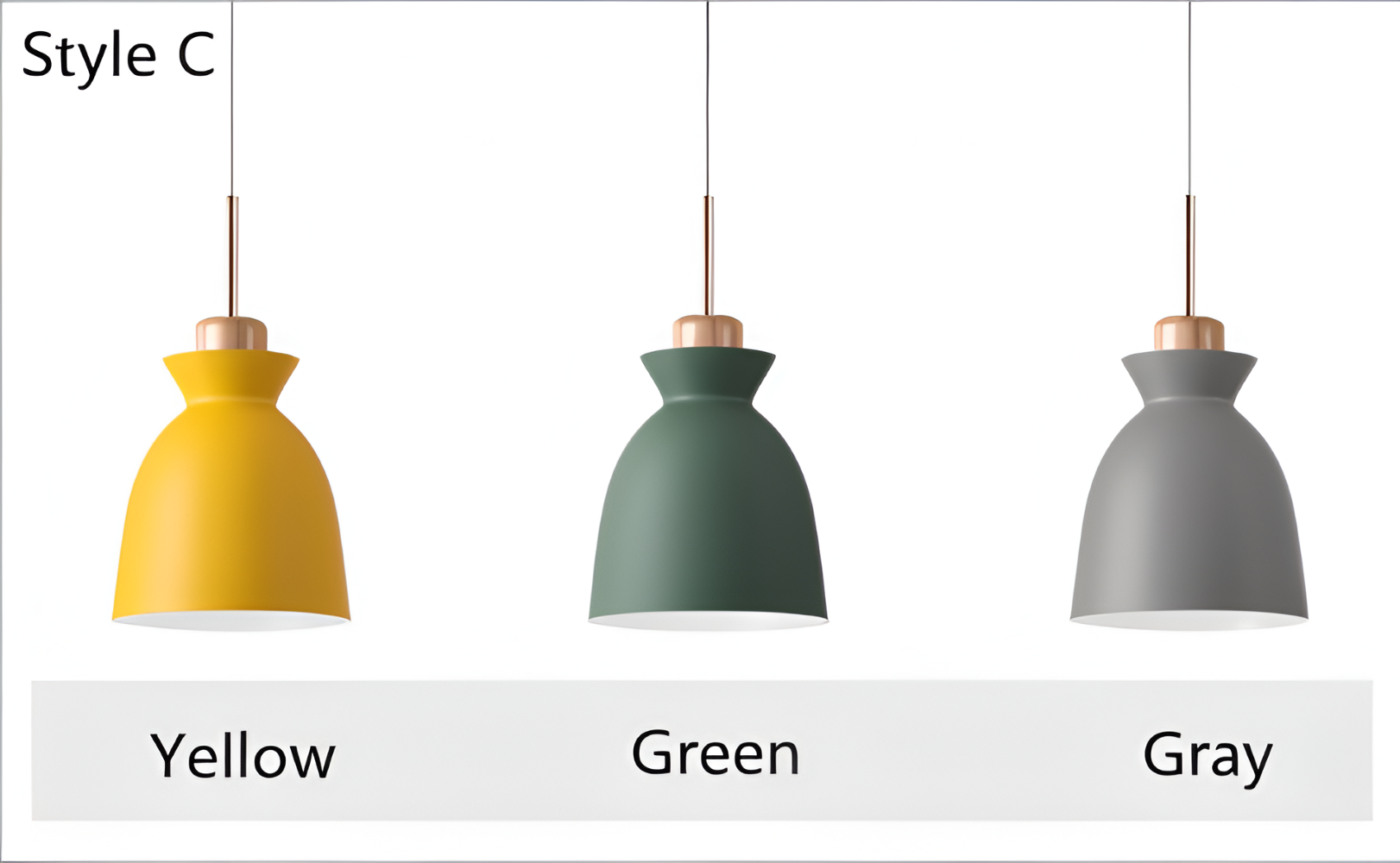 Farverig pendellampe i macaron design – moderne kuppelformet lampe