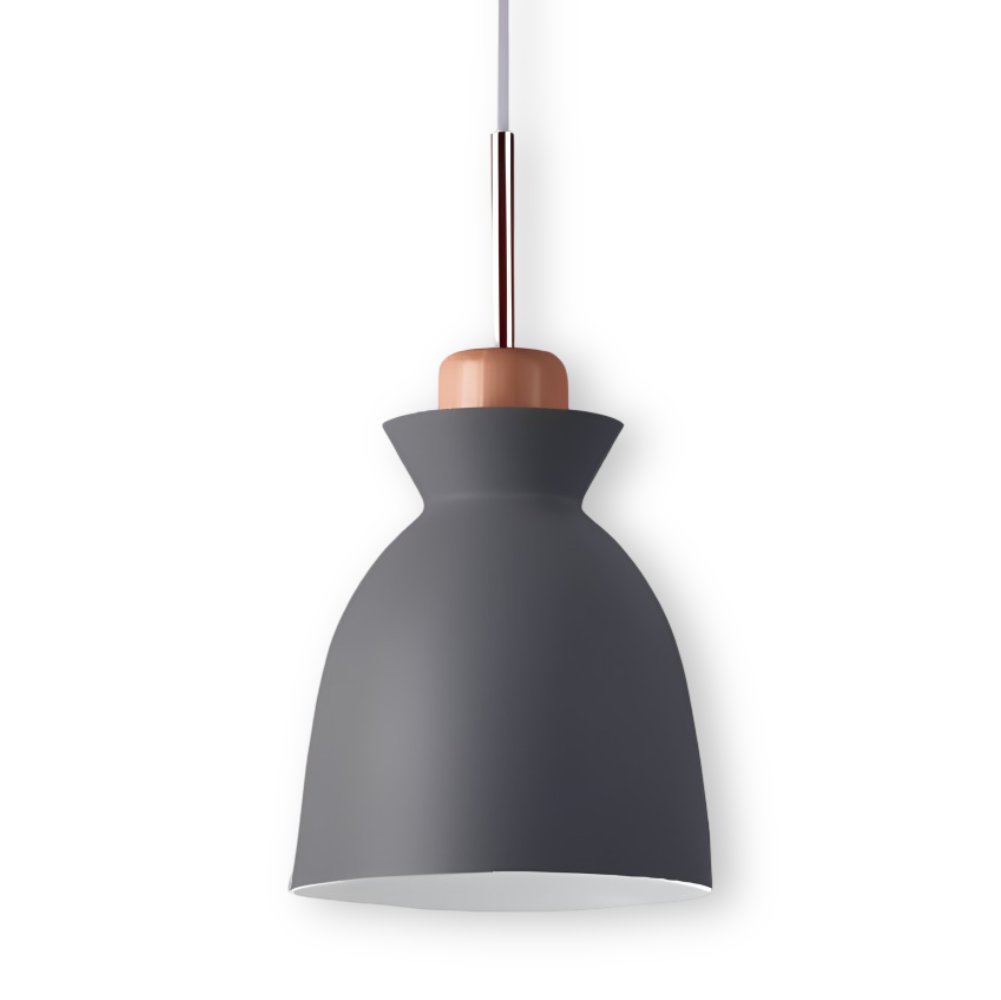 Farverig pendellampe i macaron design – moderne kuppelformet lampe