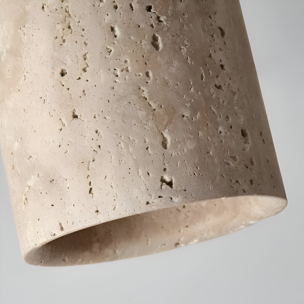 Spot loftlampe i travertin og træ – moderne indbygget spotlight