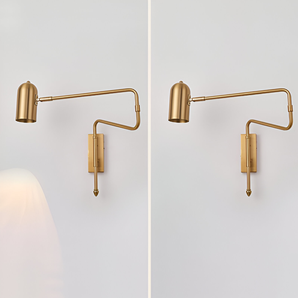 Moderne væglampe med justerbar svingarm – skandinavisk design
