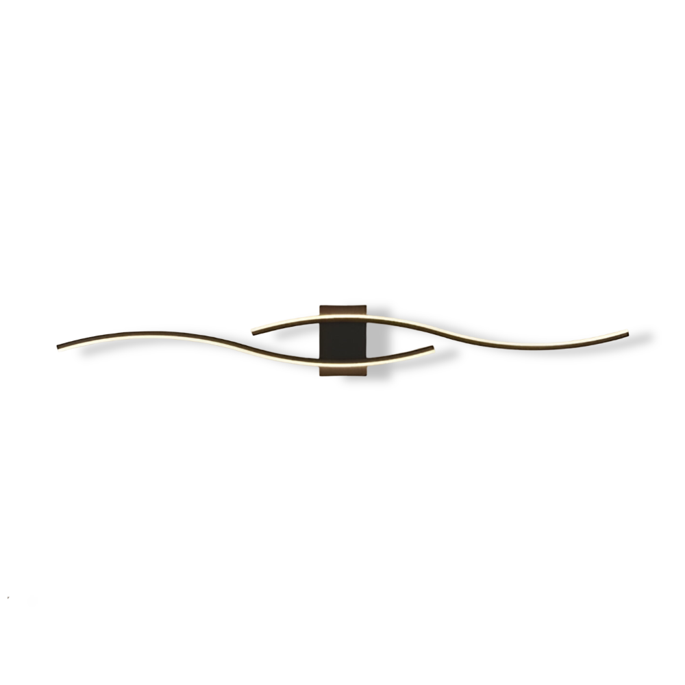 Moderne LED væglampe med elegant bølgedesign