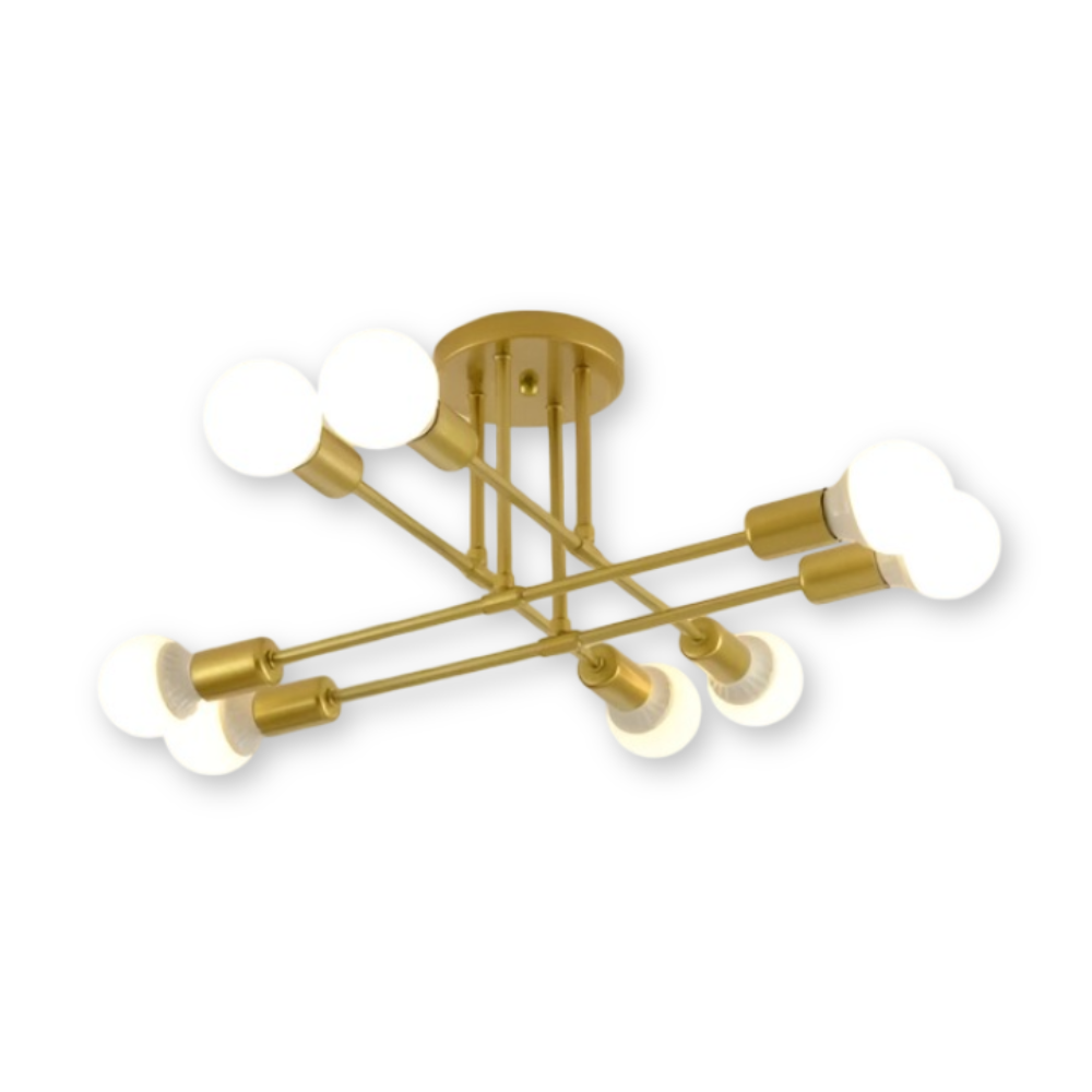 Loftlampe i guld – moderne lampe med flere lyskilder