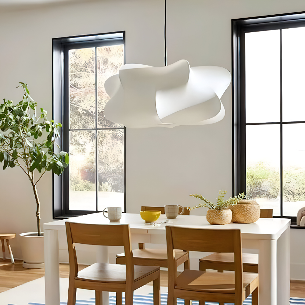 Japansk pendellampe i kokonstil – Wabi Sabi loftlampe