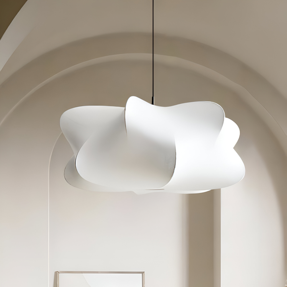 Japansk pendellampe i kokonstil – Wabi Sabi loftlampe