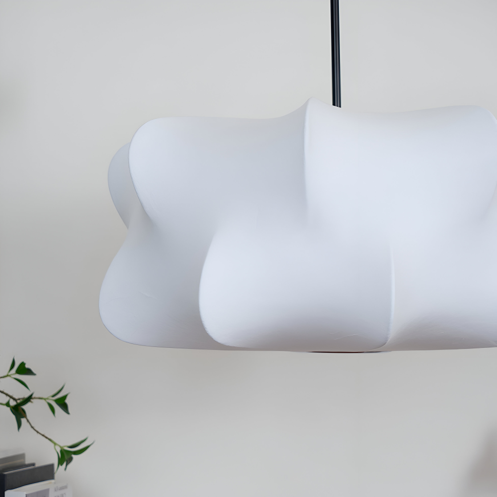 Japansk pendellampe i kokonstil – Wabi Sabi loftlampe