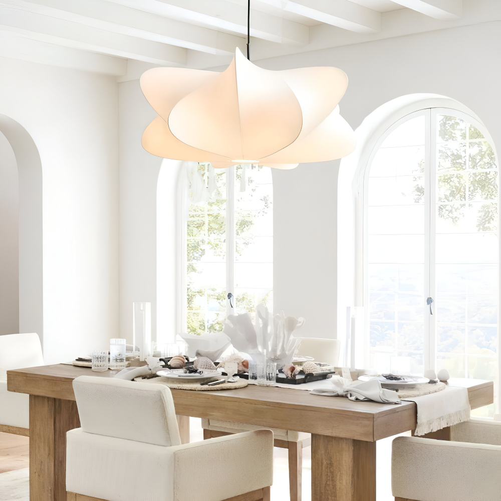 Japansk pendellampe i kokonstil – Wabi Sabi loftlampe
