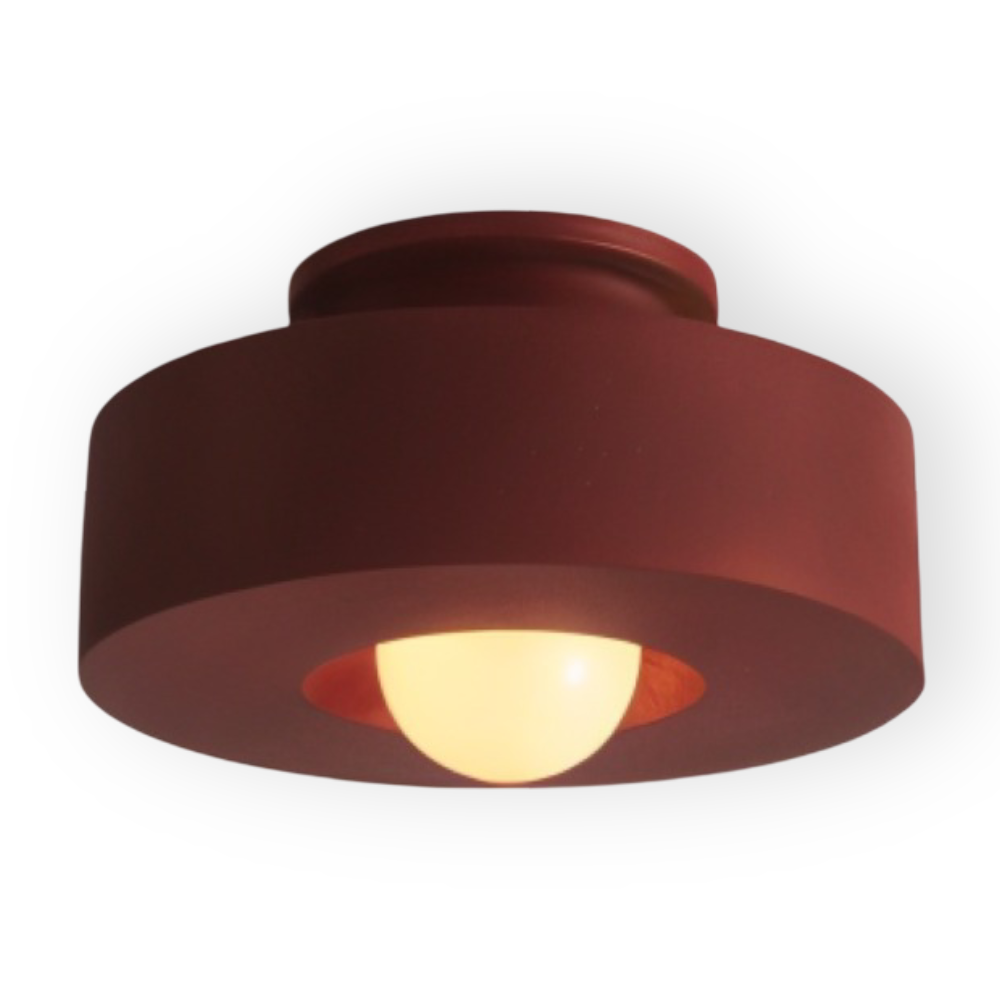 LumaHalo – Moderne Rund Loftlampe i Glas og Resin