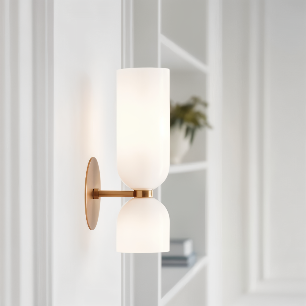 CapsuleLume Væglampe – Moderne Glas Væglampe med Up & Down LED Belysning