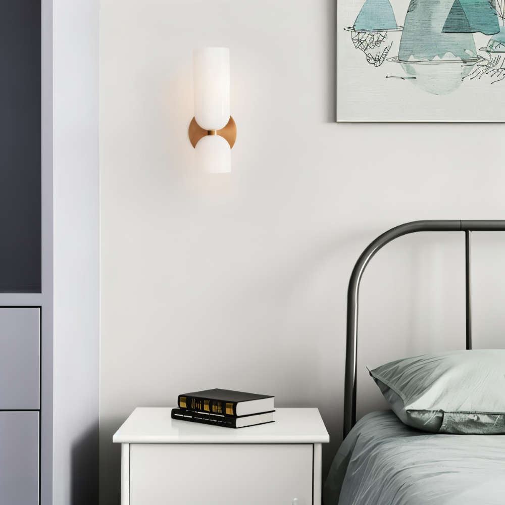 CapsuleLume Væglampe – Moderne Glas Væglampe med Up & Down LED Belysning