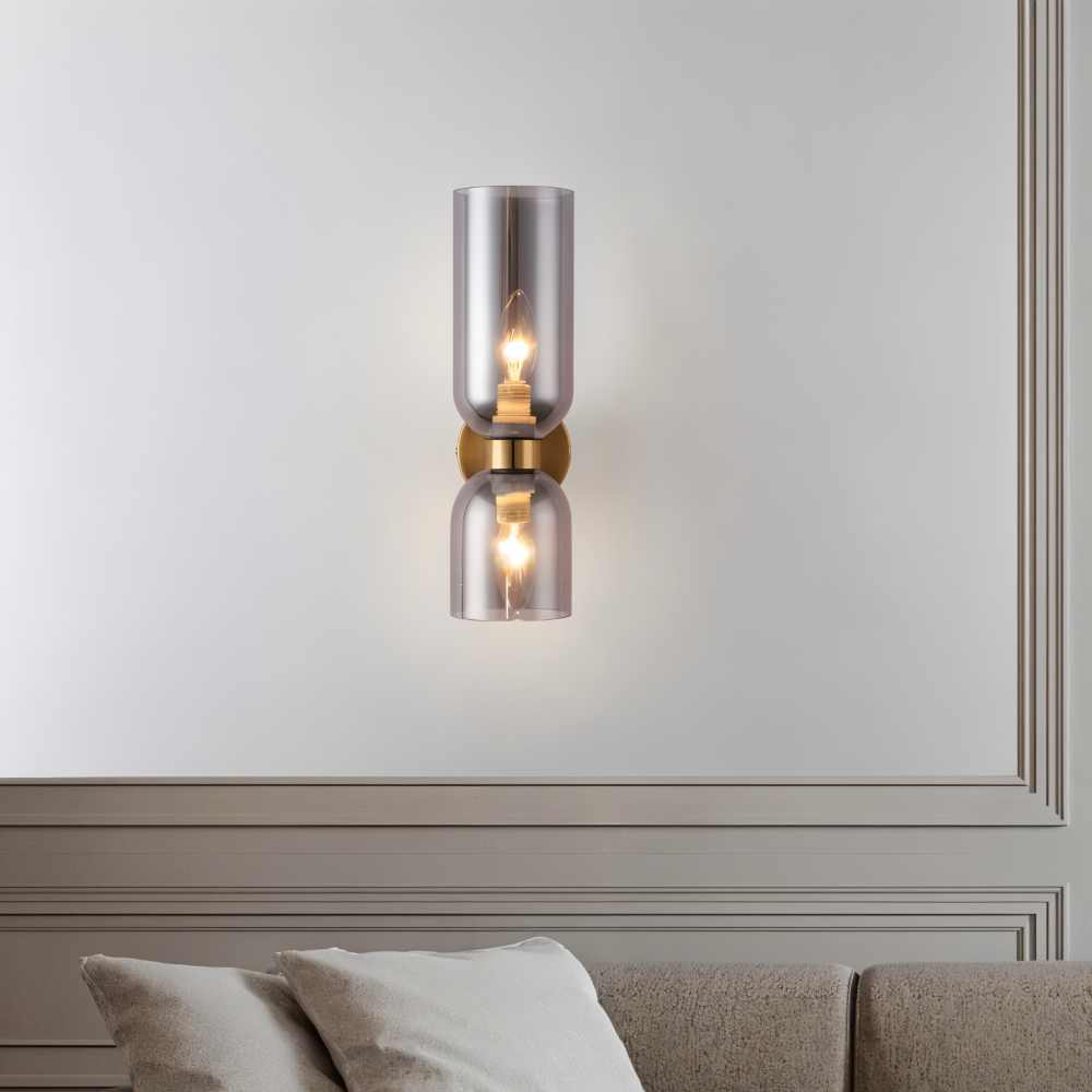 CapsuleLume Væglampe – Moderne Glas Væglampe med Up & Down LED Belysning