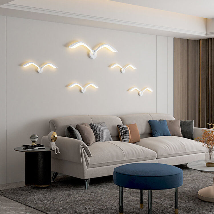 Moderne LED-væglampe med bølget design