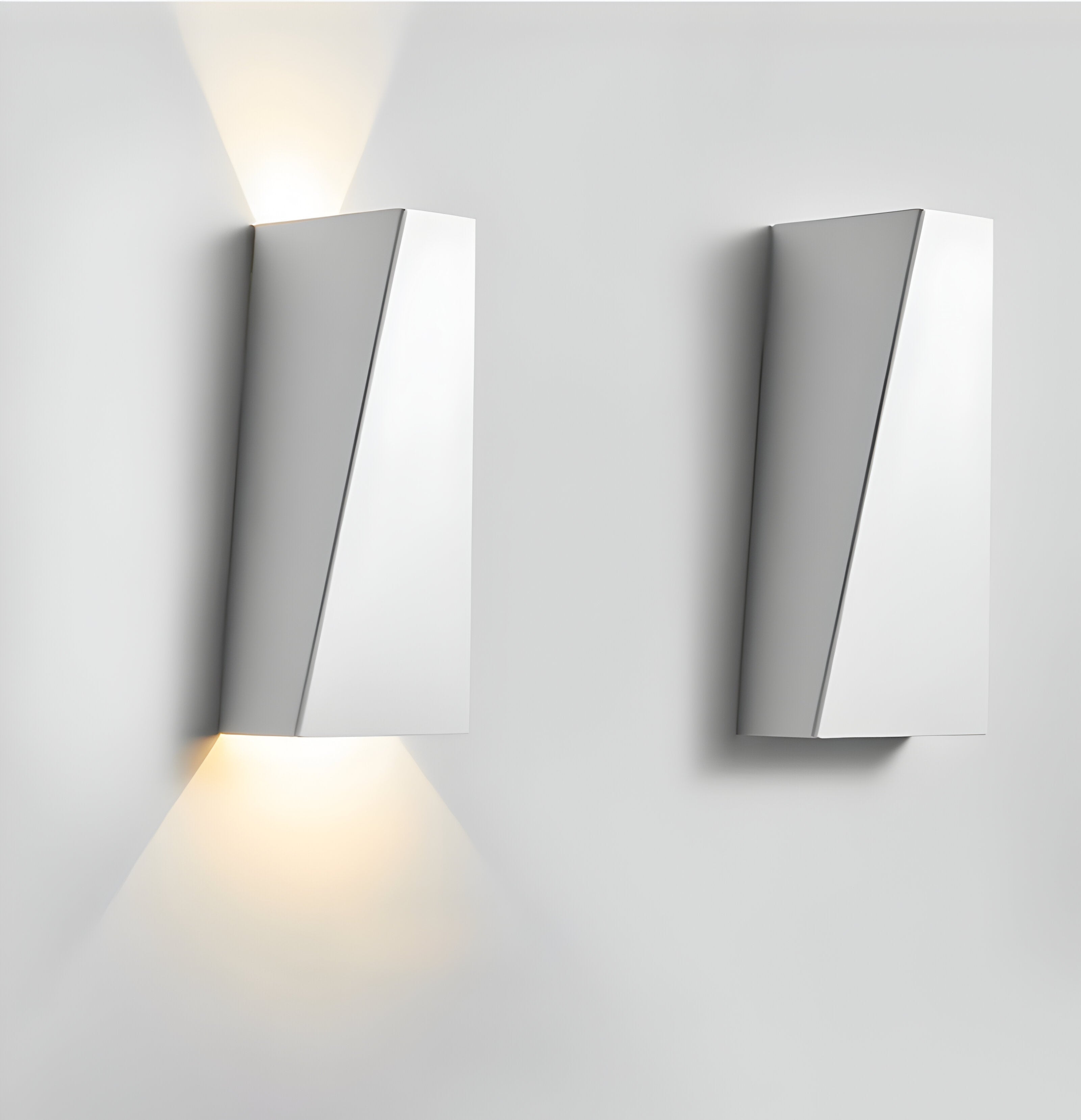 Lumetra Væglampe – Trapezformet LED Væglampe i Aluminium med Op & Ned Lys
