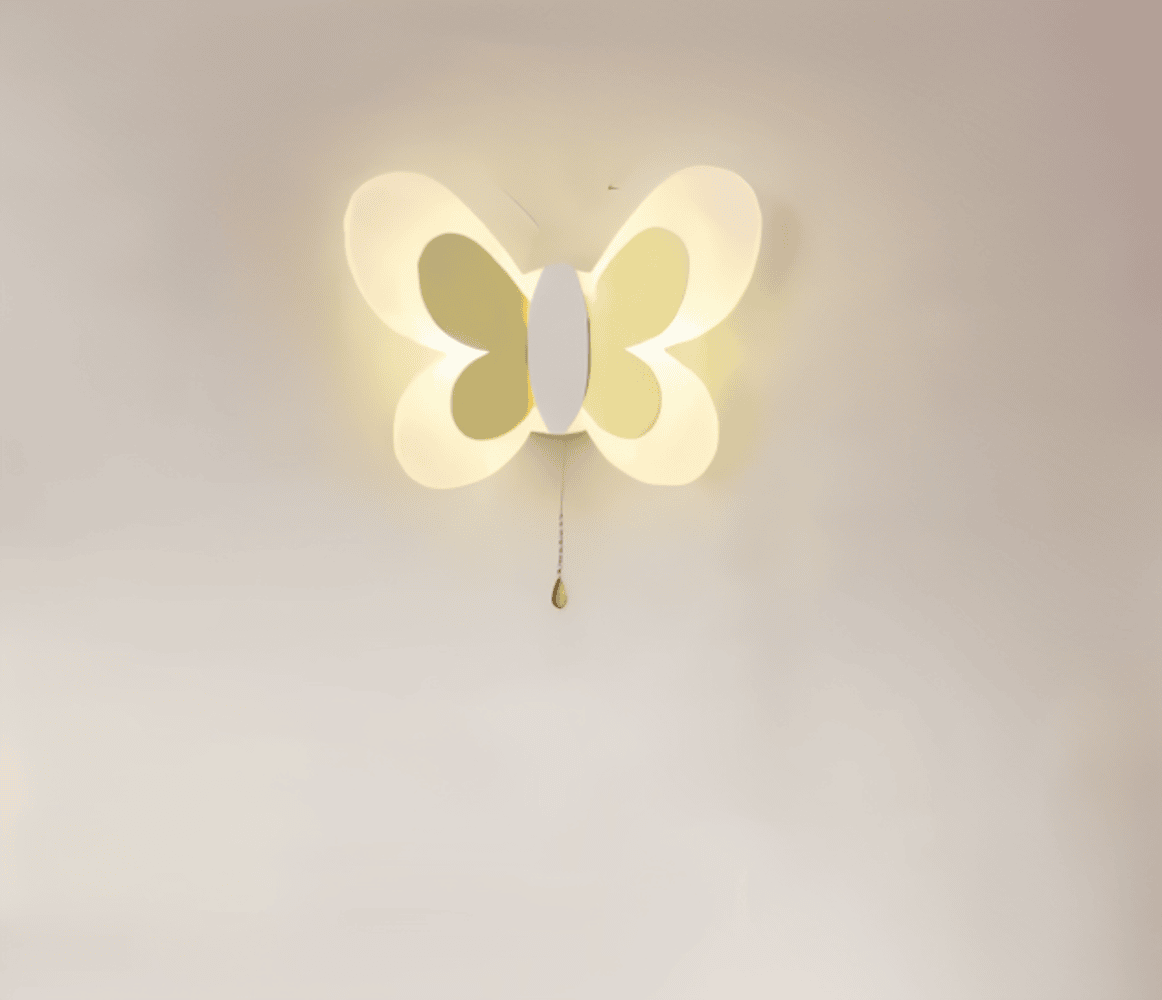 LED væglampe med sommerfugledesign – farverig børnelampe