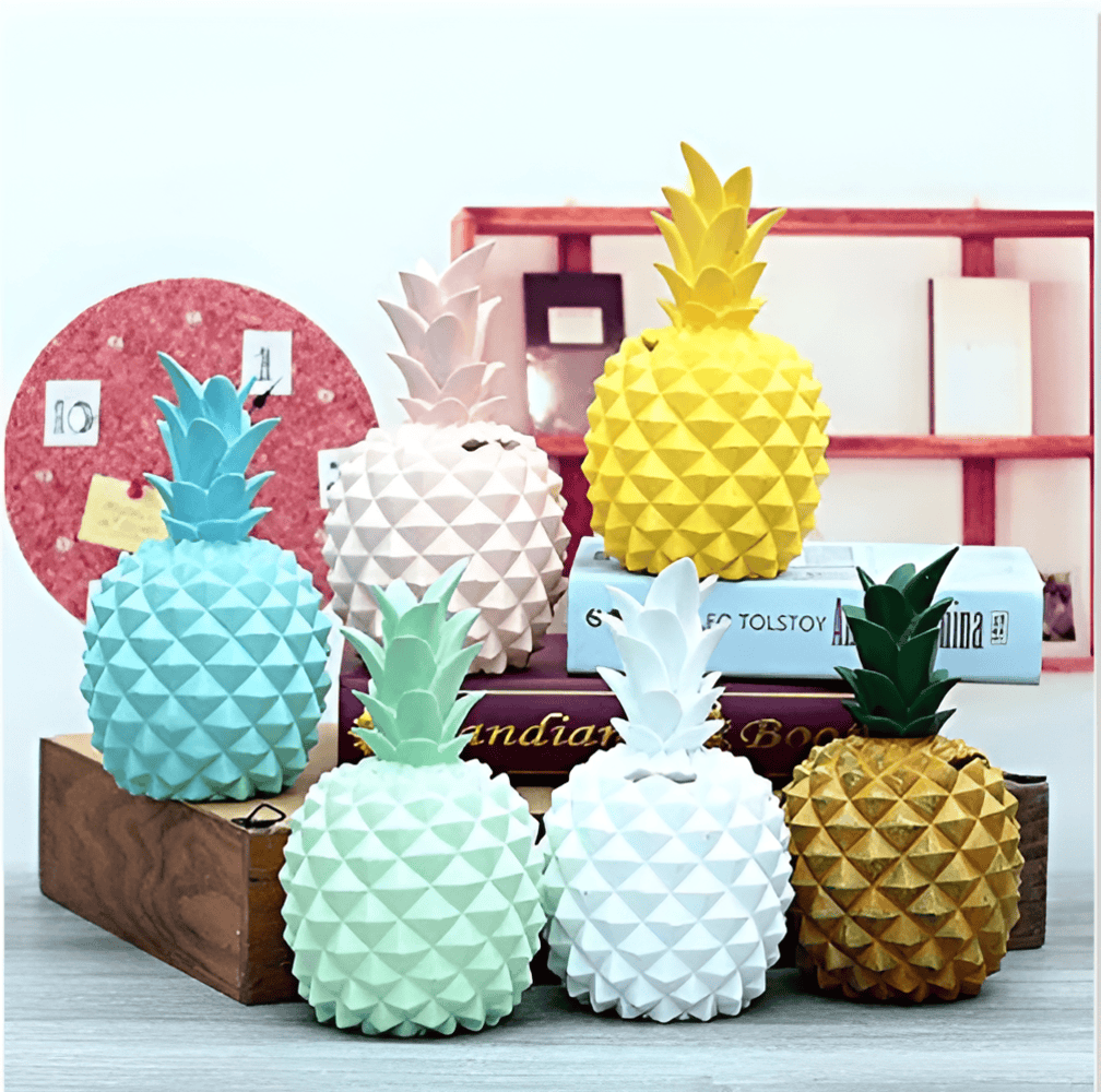 Ananas sparebøsse i resin – dekorativ og elegant opbevaring