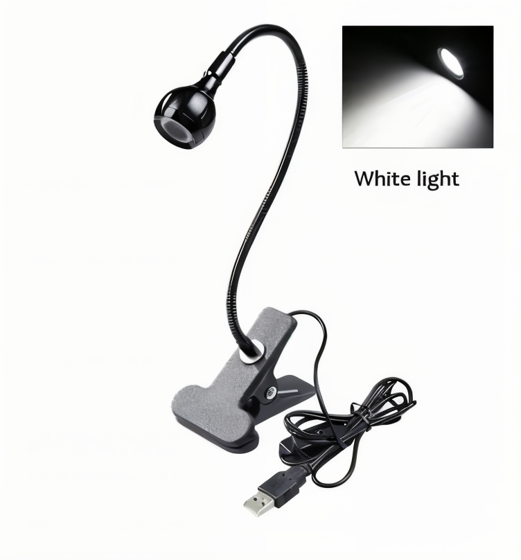 Skrivebordslampe med klemme – fleksibel LED lampe 360° USB