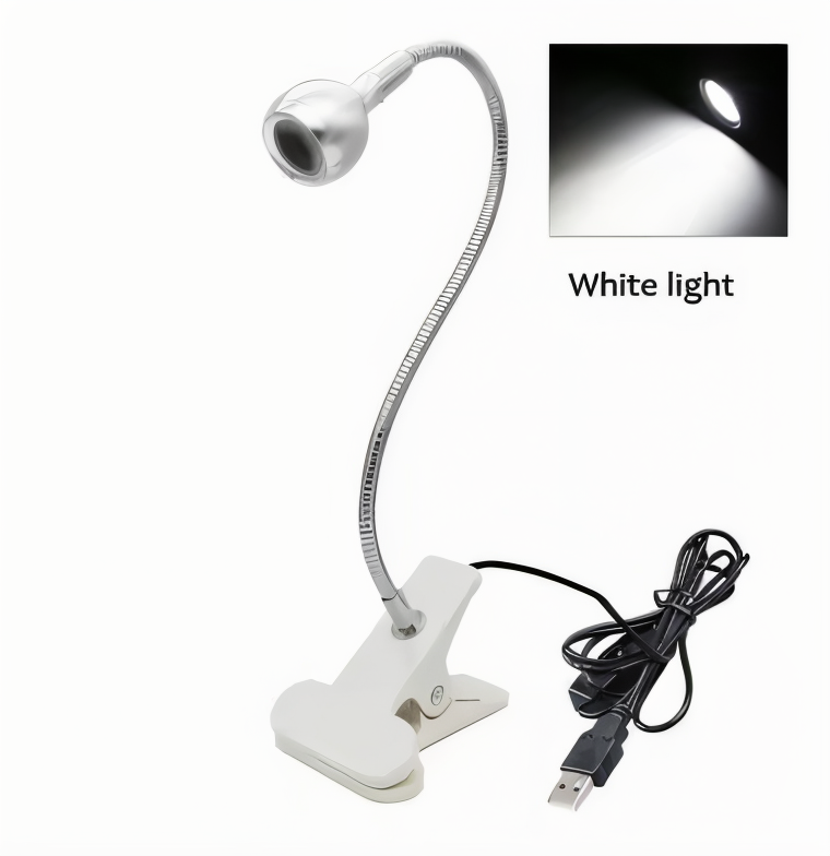 Skrivebordslampe med klemme – fleksibel LED lampe 360° USB