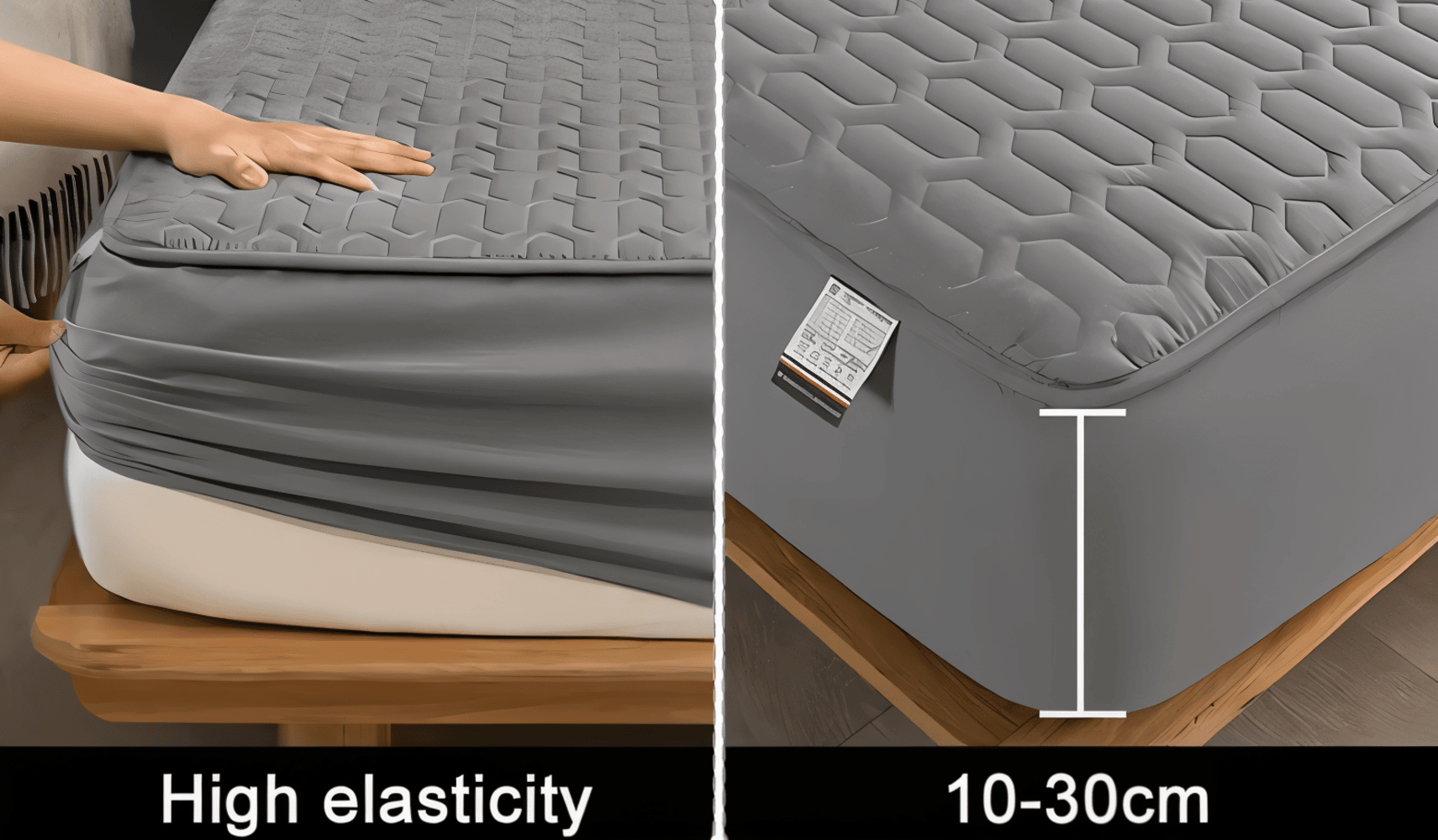 Vandtæt madrasbeskytter med elastisk pasform