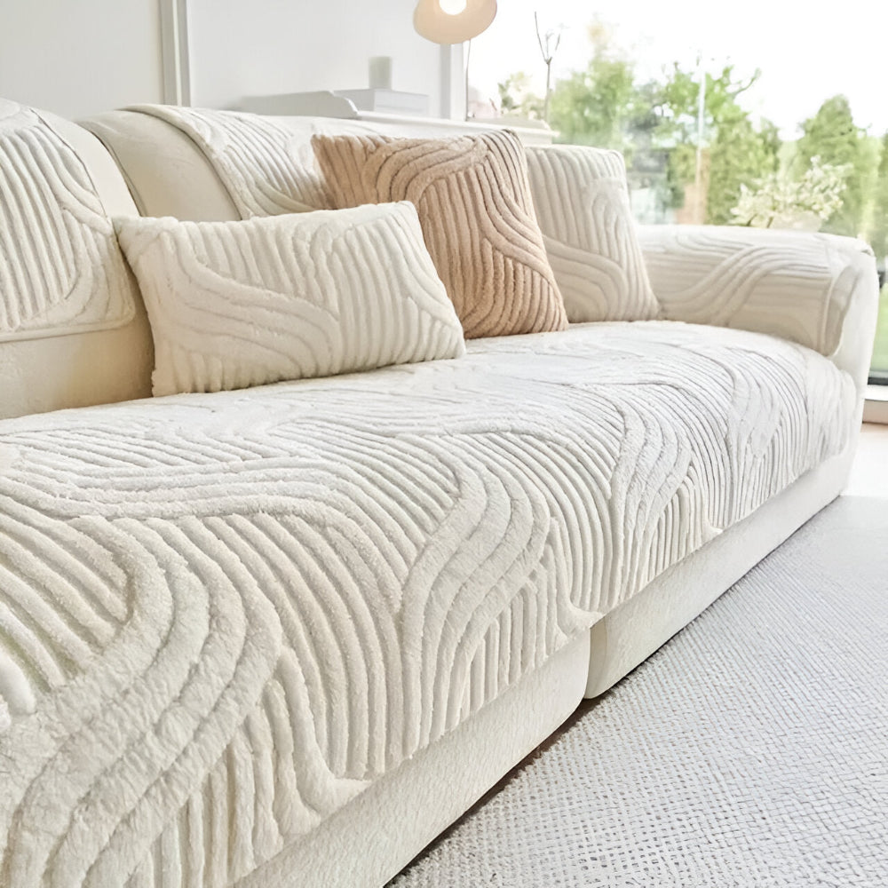 Skridsikkert velour sofaovertræk – blødt og beskyttende design