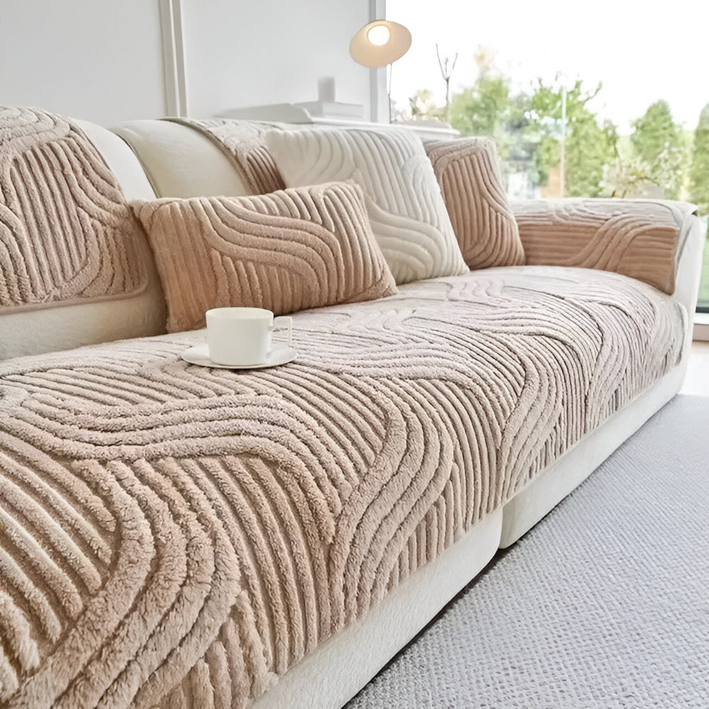 Skridsikkert velour sofaovertræk – blødt og beskyttende design
