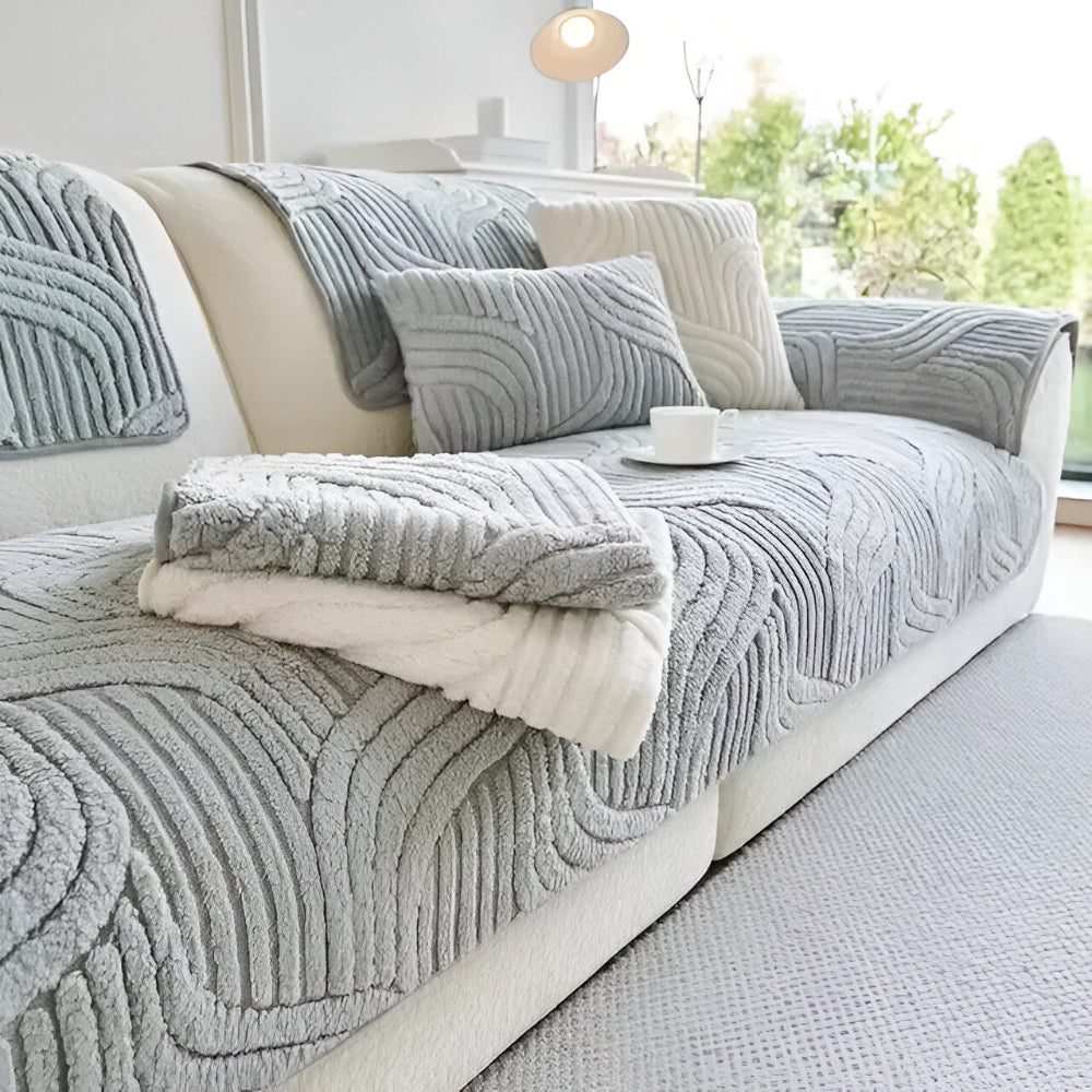 Skridsikkert velour sofaovertræk – blødt og beskyttende design