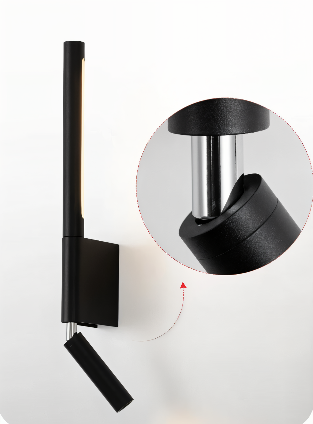 Flexora Beam Væglampe – Minimalistisk LED Væglampe i Aluminium med 330° Rotation