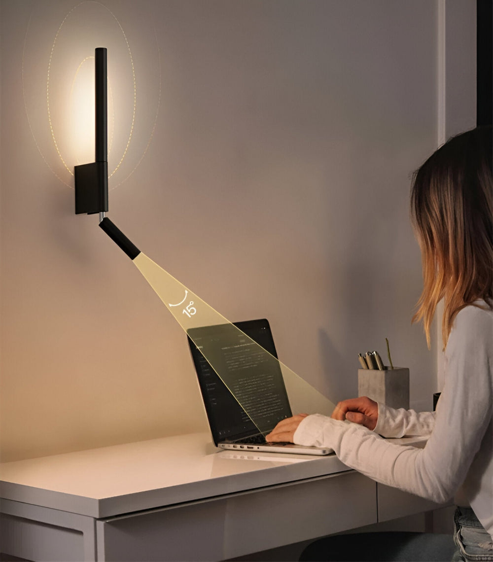 Flexora Beam Væglampe – Minimalistisk LED Væglampe i Aluminium med 330° Rotation