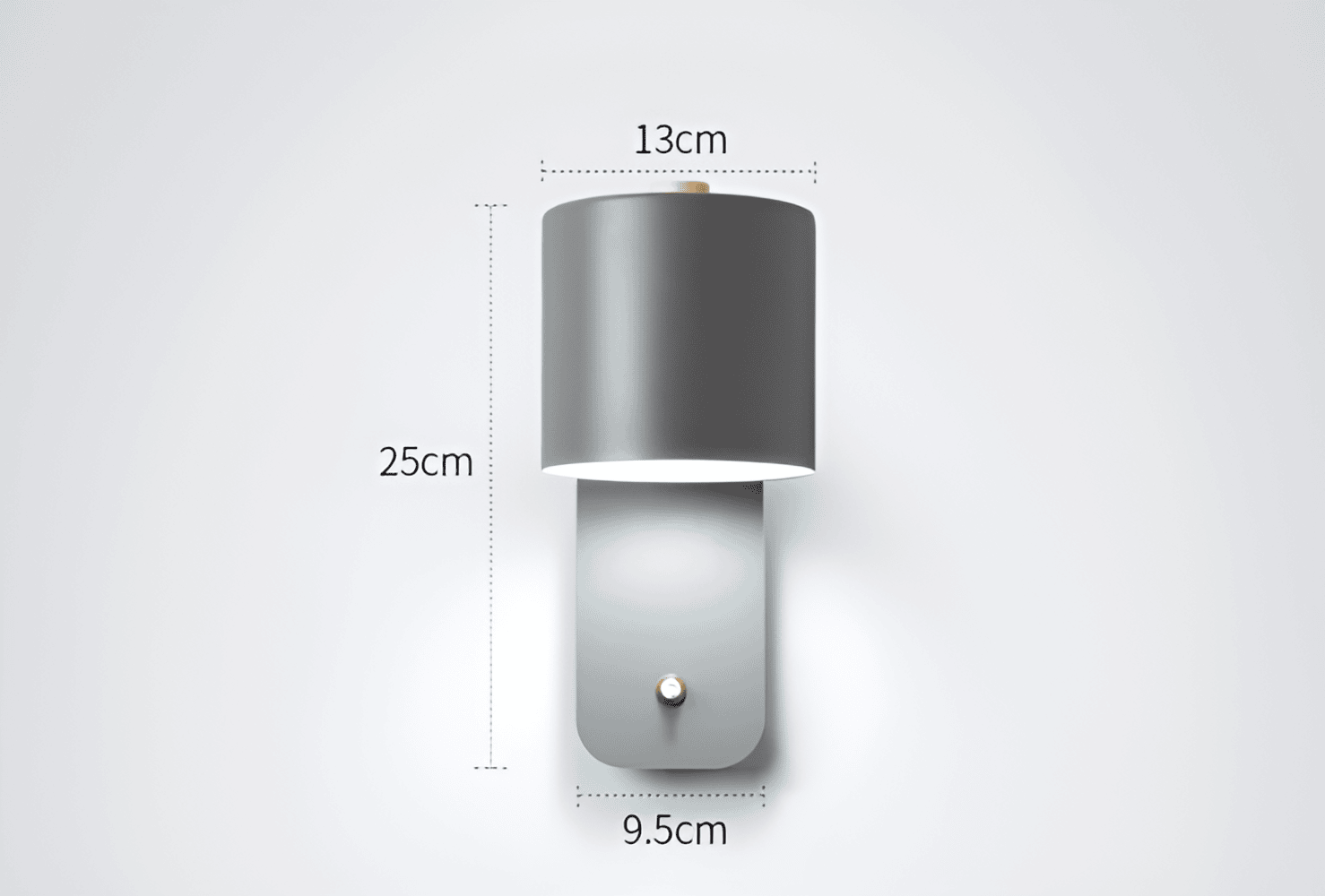 Roterbar LED væglampe med trykknap – moderne justerbar belysning