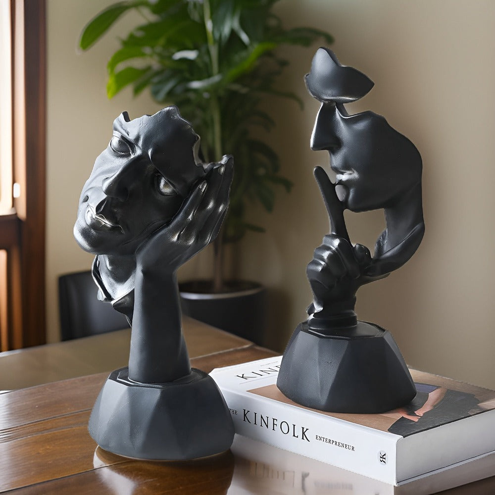 Abstrakt ansigtsskulptur i moderne design – kreativ dekoration