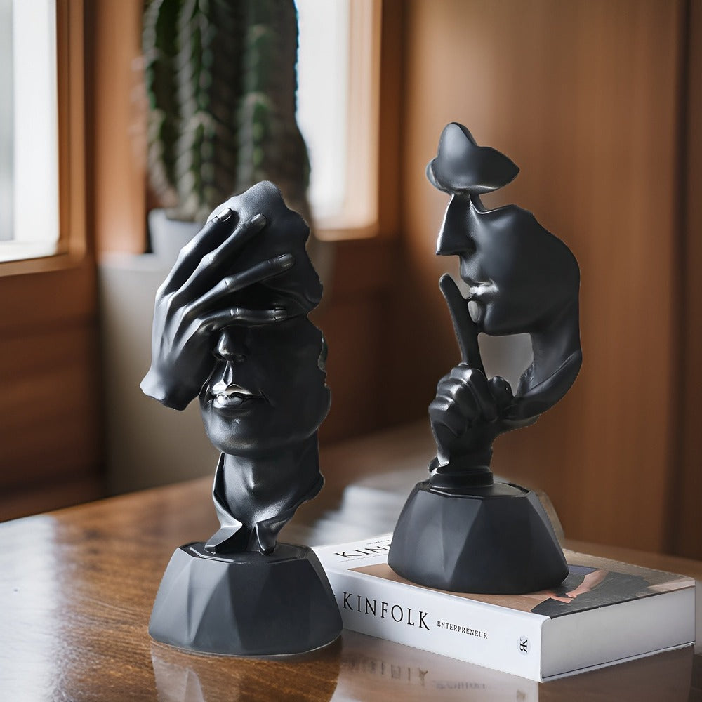 Abstrakt ansigtsskulptur i moderne design – kreativ dekoration