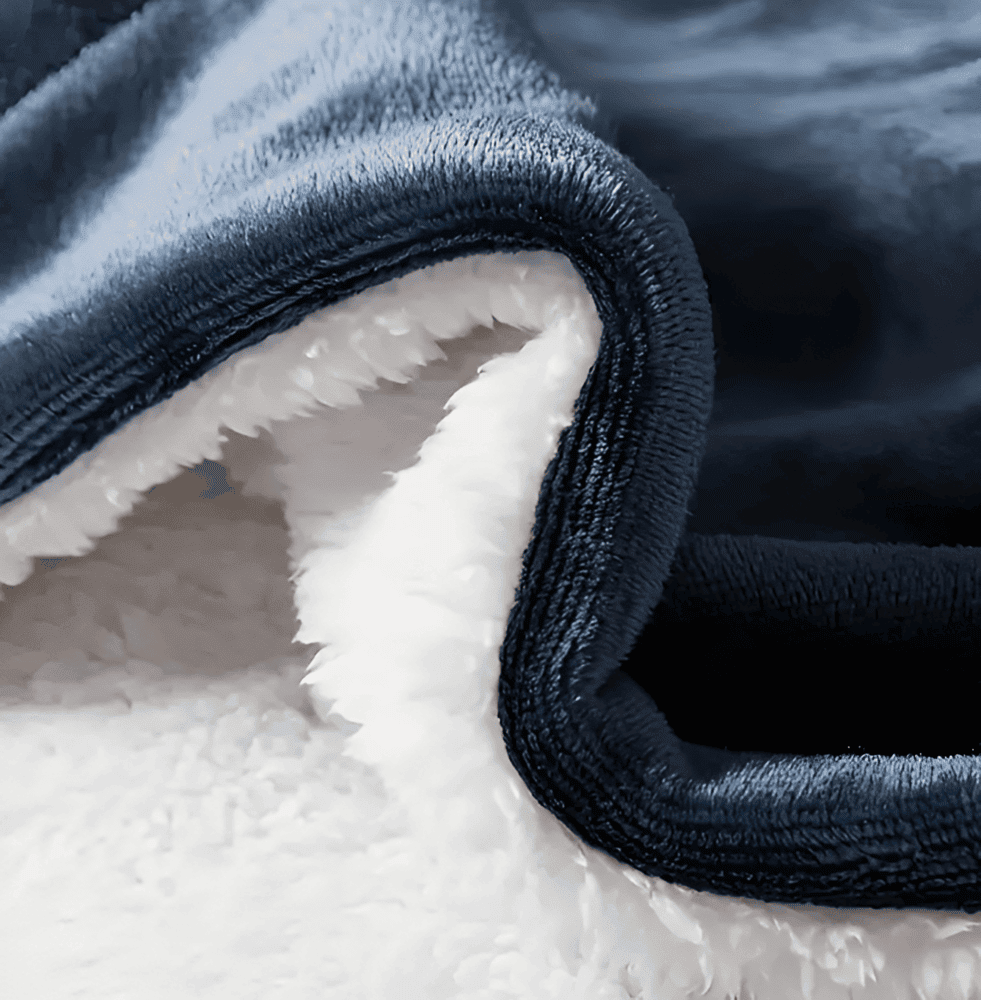 Sherpa fleece tæppe dobbelt – tykt, blødt og ekstra varmt plaid