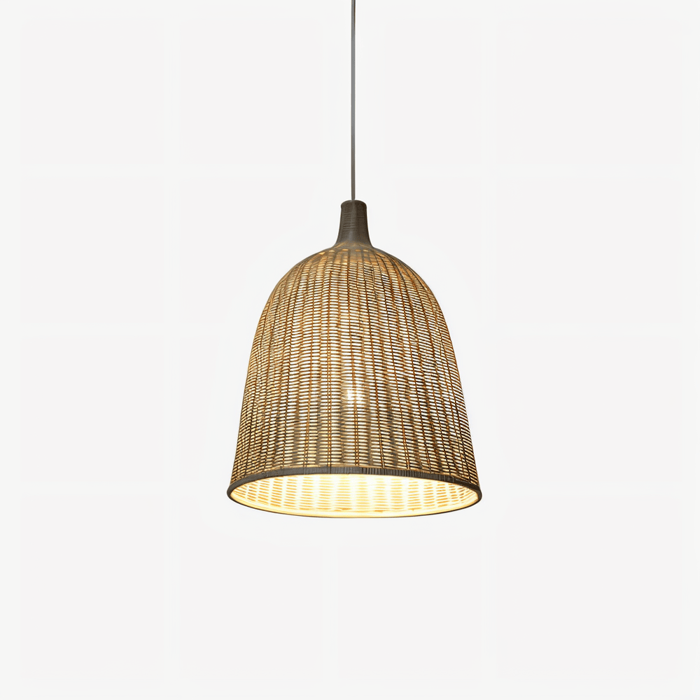 Rattanova – Handflätad Pendellampa i Rotting med Naturlig Boho Design