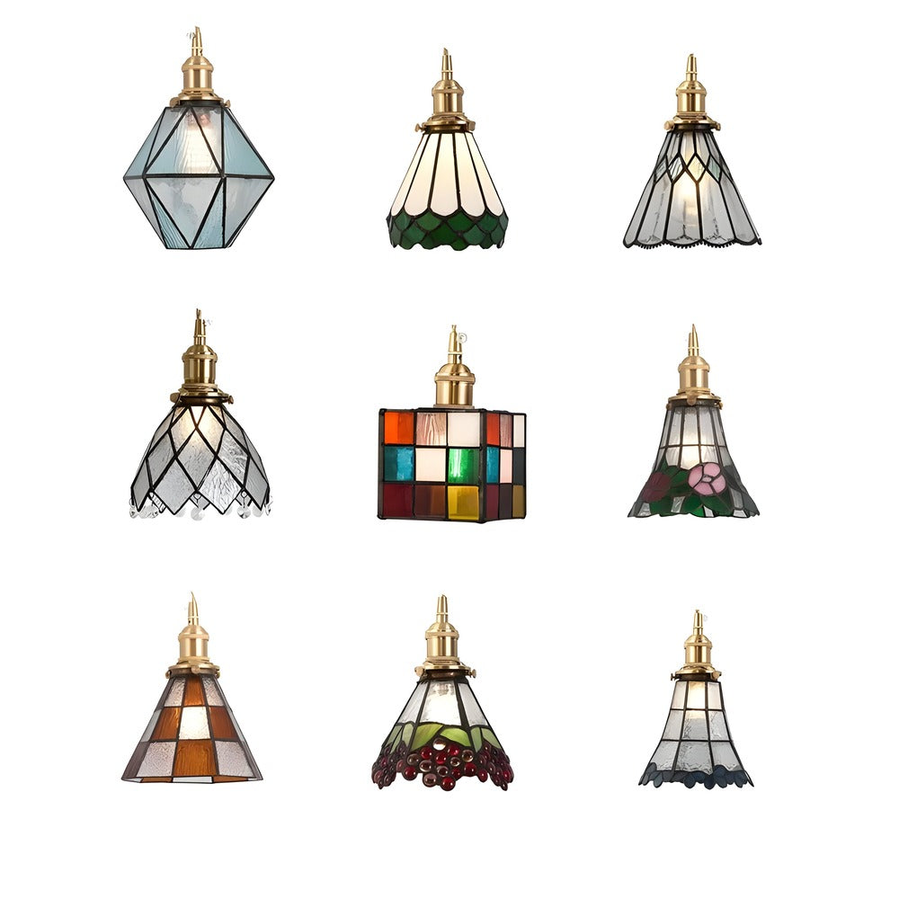 Kiyoma Glow Pendellampe – Japansk Retro Pendel i Geometrisk Kobberglas