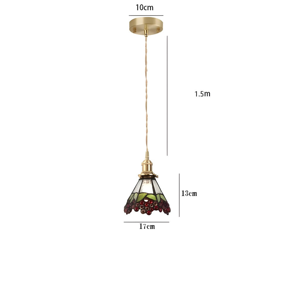 Kiyoma Glow Pendellampe – Japansk Retro Pendel i Geometrisk Kobberglas