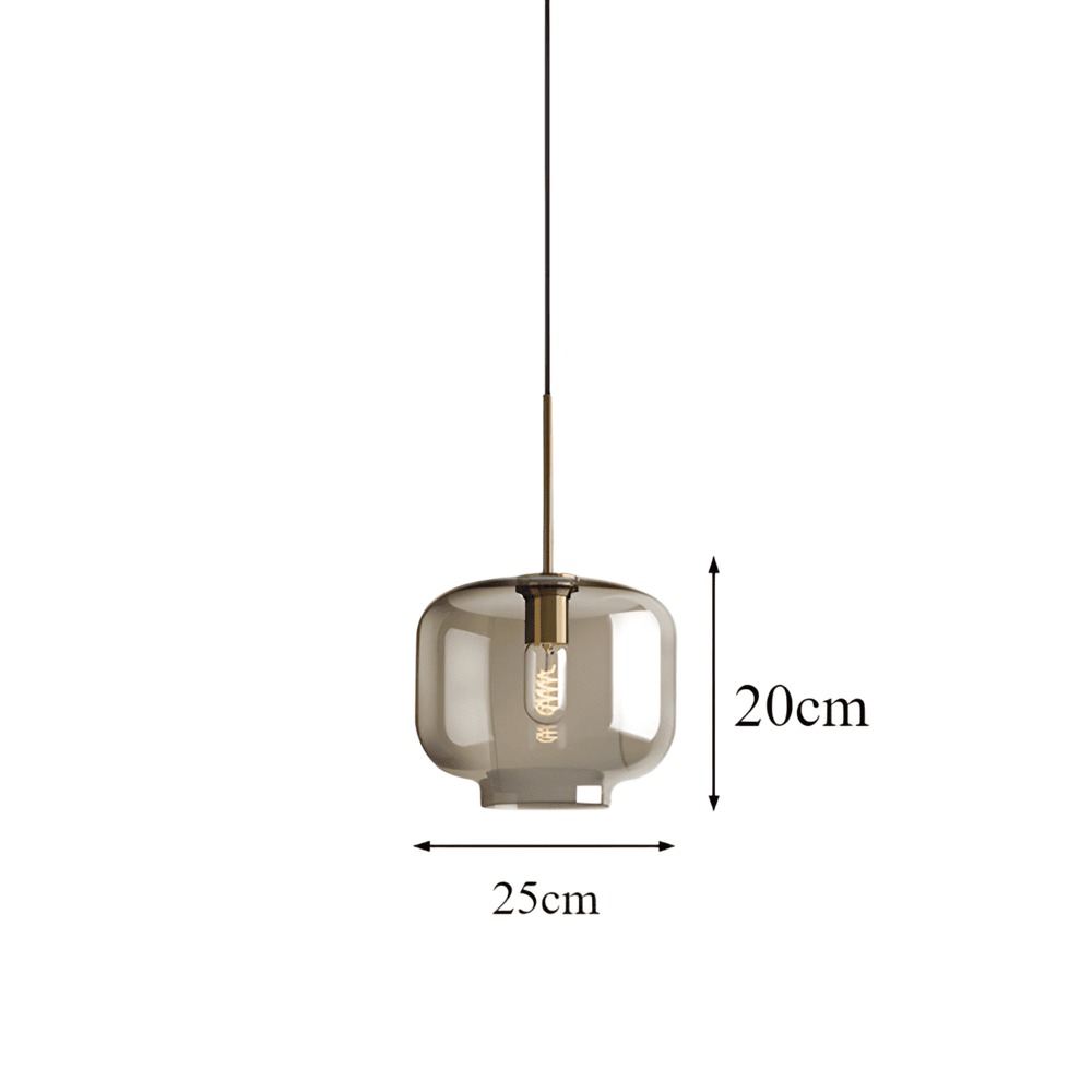 Pendellampe i klart glas – industriel loftlampe med elegant design