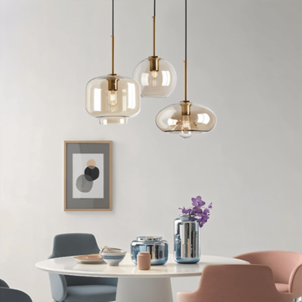 Pendellampe i klart glas – industriel loftlampe med elegant design