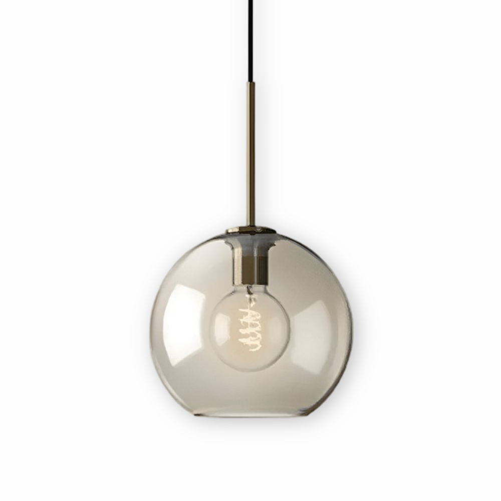 Pendellampe i klart glas – industriel loftlampe med elegant design