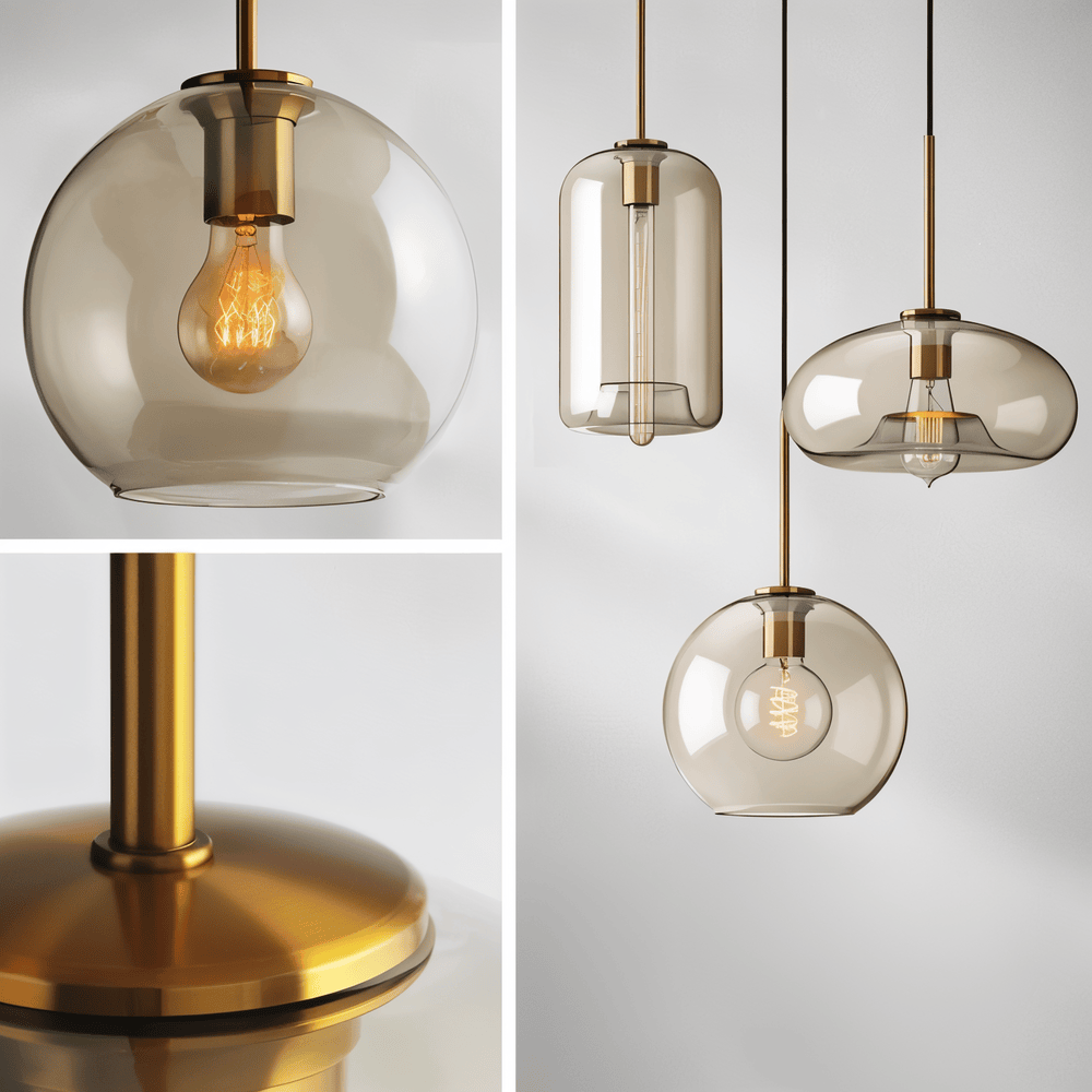 Pendellampe i klart glas – industriel loftlampe med elegant design