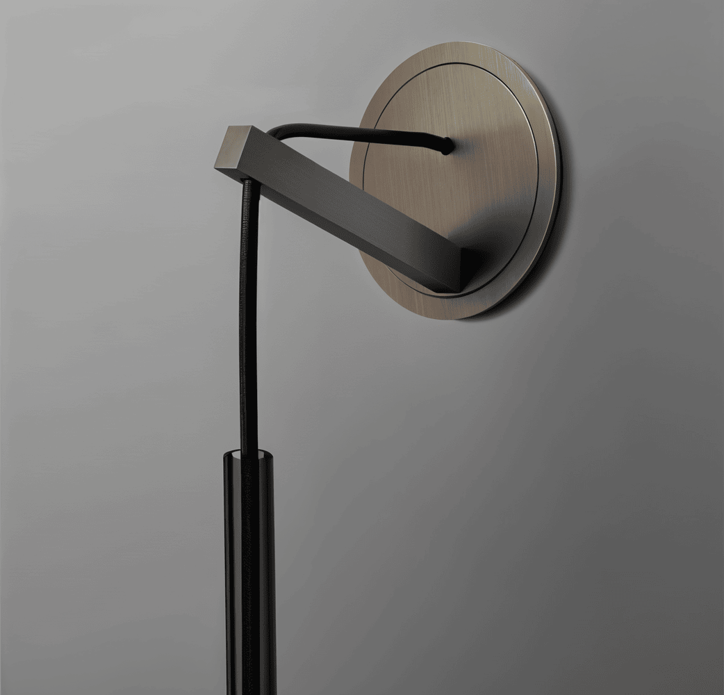 Væglampe i røgfarvet glasrør – minimalistisk design med varm LED
