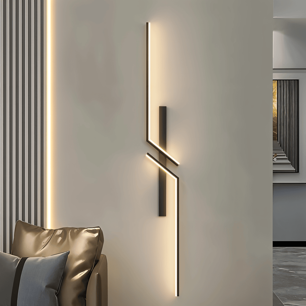 Minimalistisk LED væglampe i moderne stripdesign – stilfuld belysning