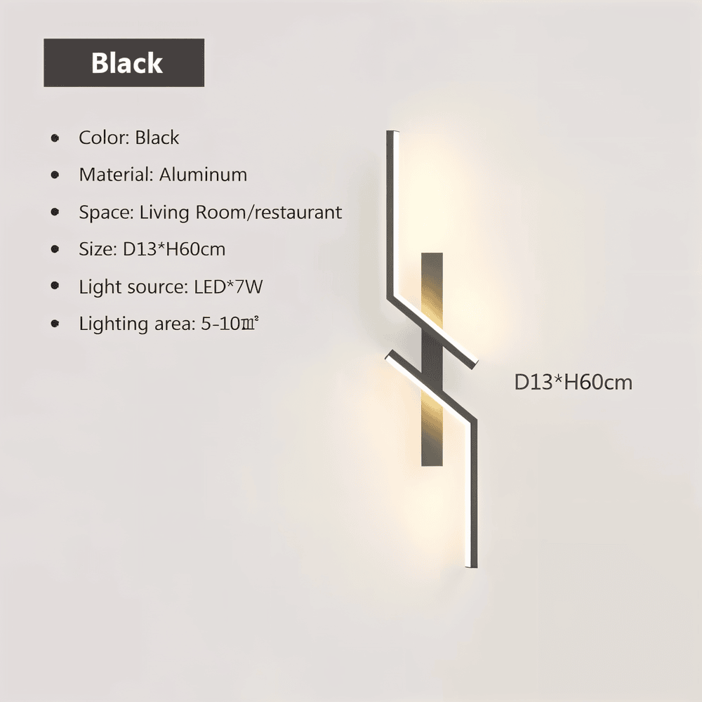 Minimalistisk LED væglampe i moderne stripdesign – stilfuld belysning