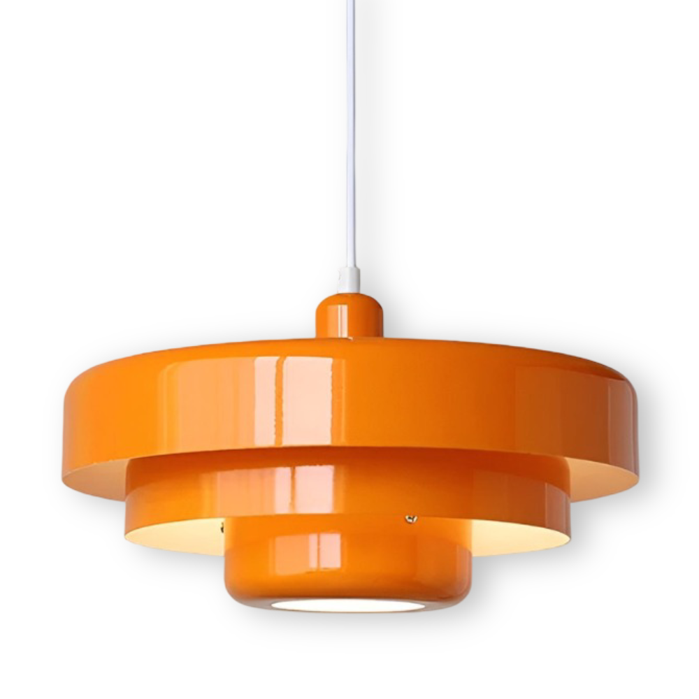 Ambera Pendel – Orange Vintage Pendellampe i Skandinavisk Design