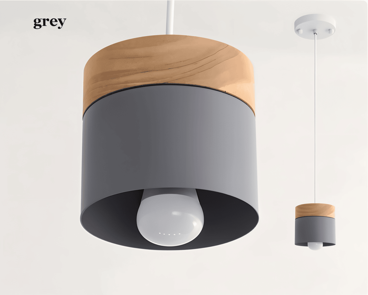 NordicaTube – Pendellampa i Metall och Trä med Modern Cylinderdesign