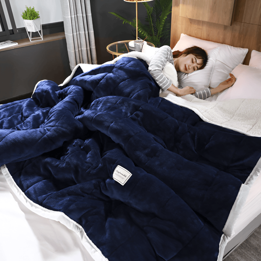 Sherpa fleece tæppe – superblødt og varmt plaid til sofa og seng