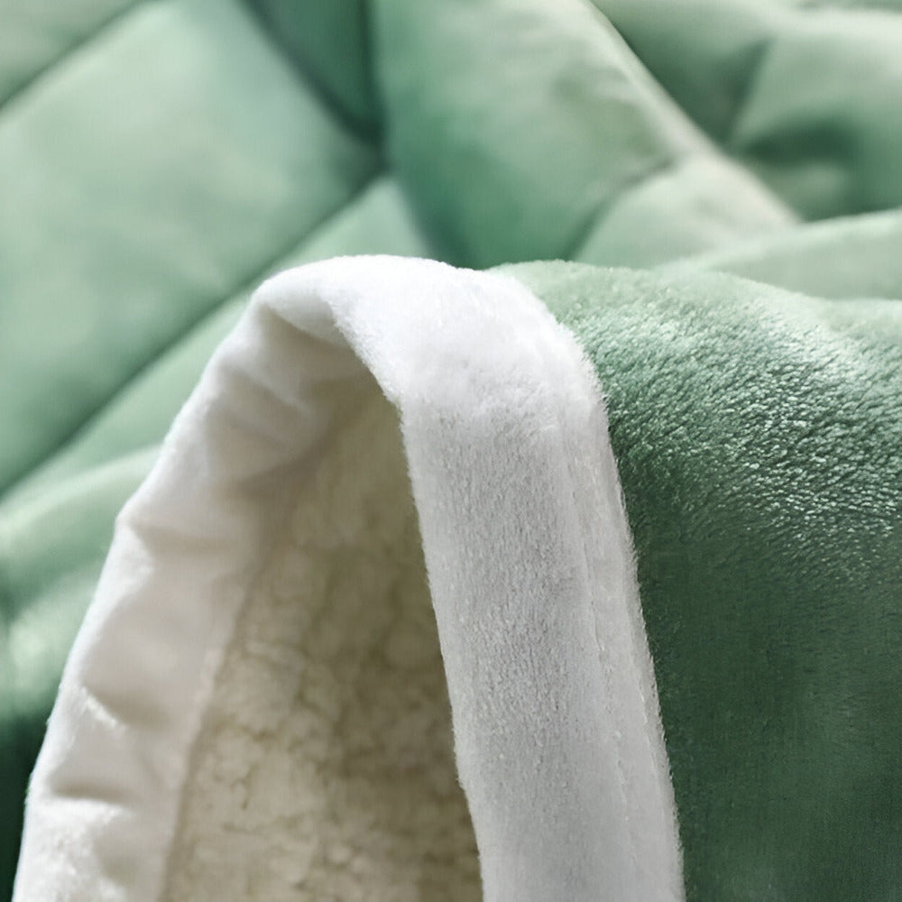 Sherpa fleece tæppe – superblødt og varmt plaid til sofa og seng